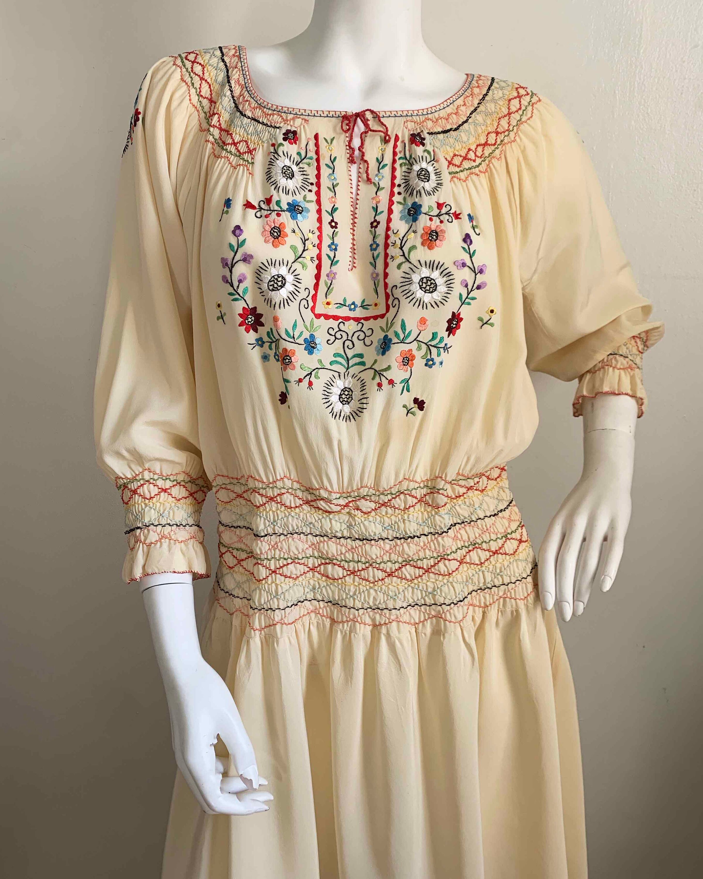 Vintage Norma Kamali Peasant Dress Etsy