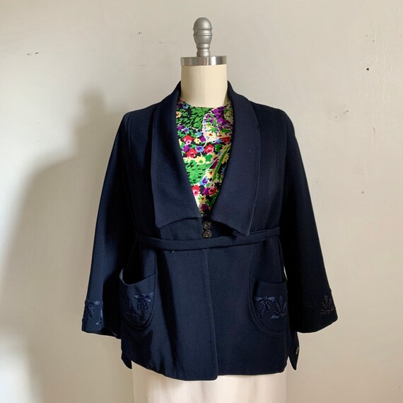 1940s Embroidered Swing Jacket