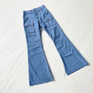 1970s Levi’s Orange Tab Flares – Carpenter Pocket Bell Bottom Jeans, XS/S Vintage