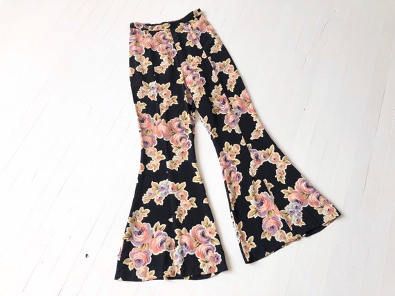 1990s Betsey Johnson Rose Print Pants
