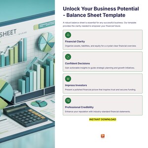 Editable Balance Sheet Template | PowerPoint PPT Financial Statement for Small Business Accounting