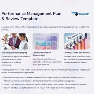 Performance Management Review editable document with instructions and examples