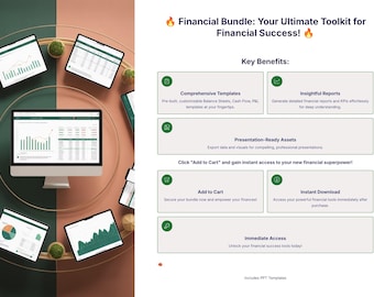 Monthly Financial Statement Bundle: P&L, Cash Flow, Balance Sheet Template for Business Growth