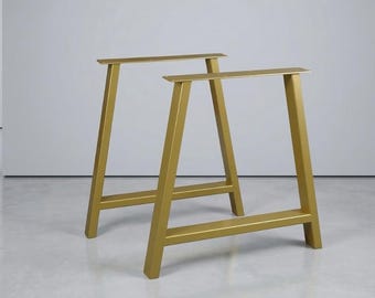 Premium Metal Table Legs, Modern Industrial Dining Table Base, Heavy Duty A-Frame Furniture Legs