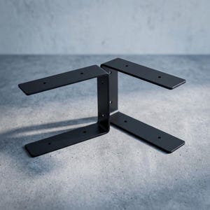 Heavy Duty Metal Shelf Brackets: Modern Farmhouse Decor (Set of 2)