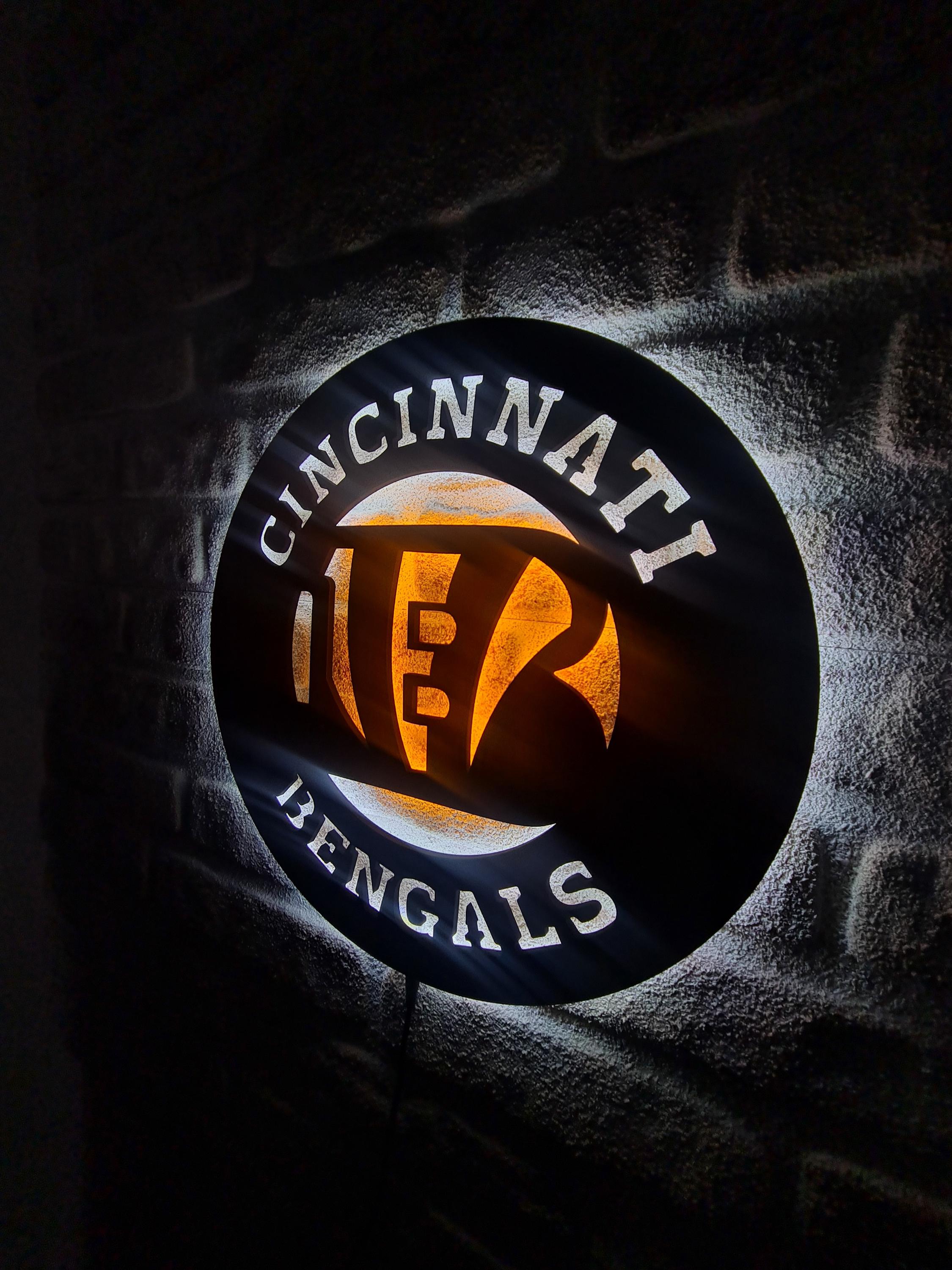 Cincinnati Bengals Led Lighted Sign, American Football Team Emblem ...