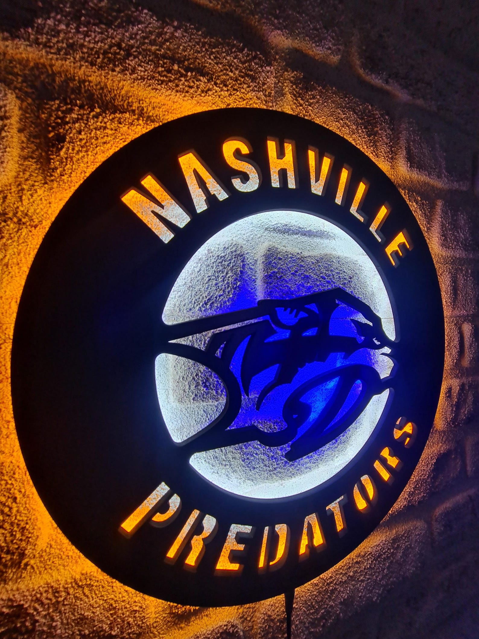 Nashville Predators Led Lighted Sign, Predators Ice Hockey Team Emblem ...