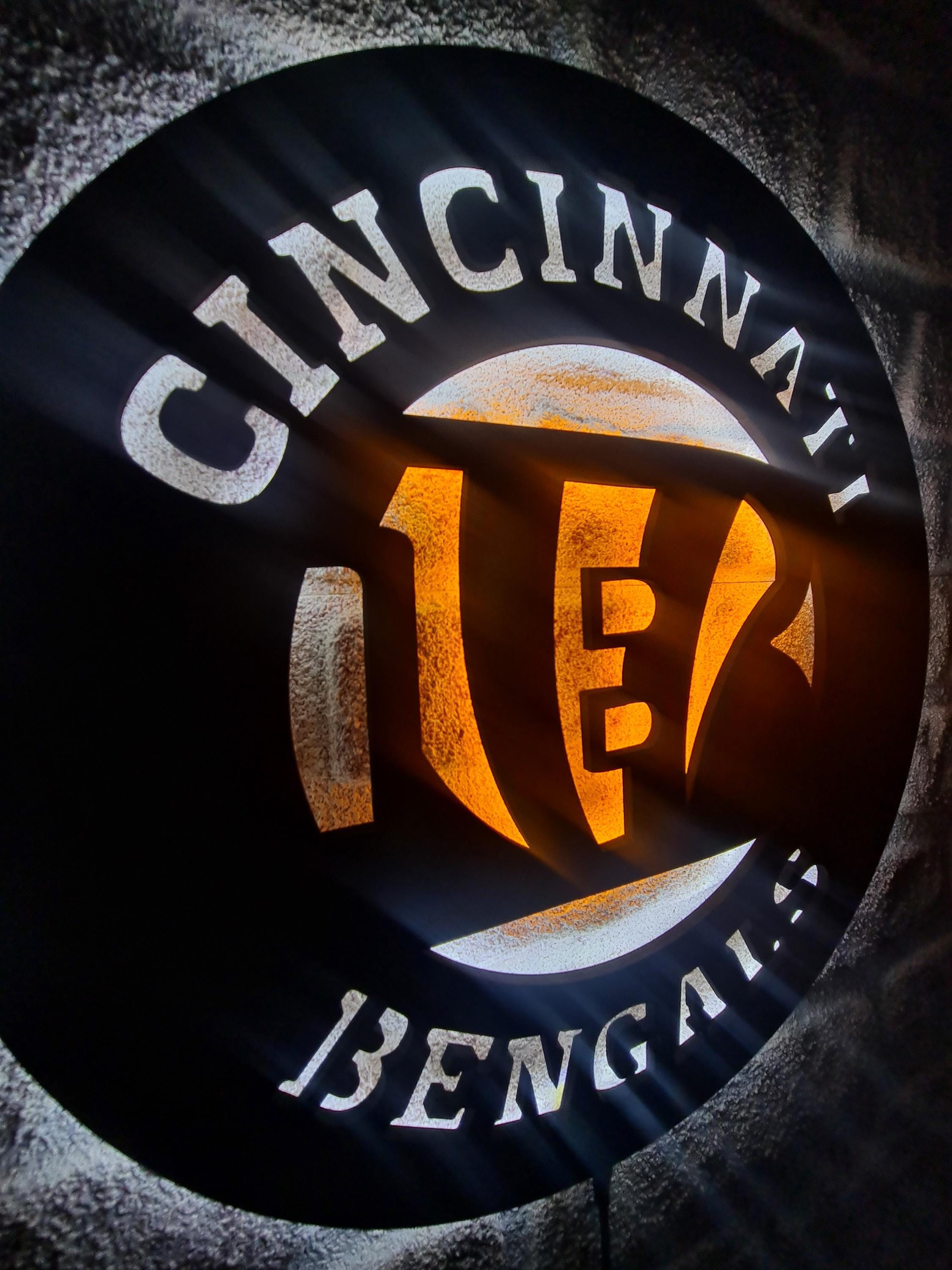 Cincinnati Bengals Led Lighted Sign, American Football Team Emblem ...