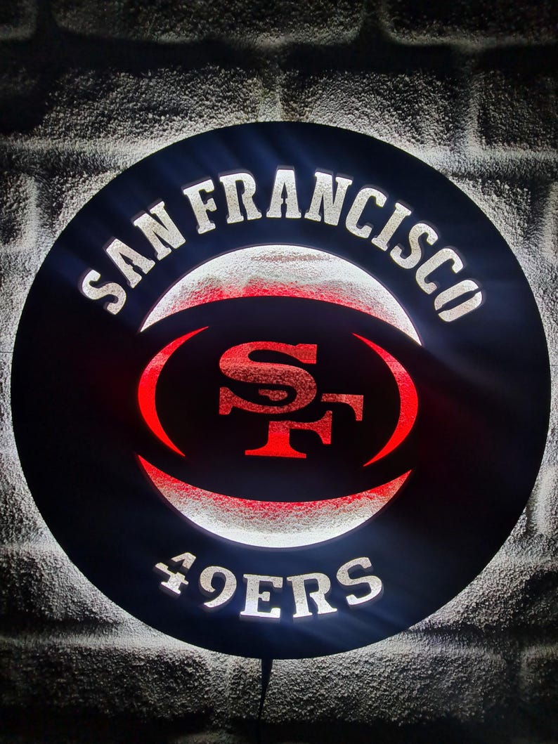 San Francisco 49ers Led Lighted Sign, American Football Team Emblem ...