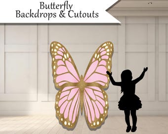 Large BUTTERFLY Backdrop Coroplast plastic props cutouts party decor decorations for  Birthdays, Celebrations