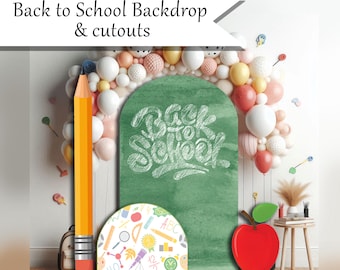 BACK TO SCHOOL backdrop Coroplast plastic panels props cutouts party decor decorations for school decorations, Birthdays, Celebrations