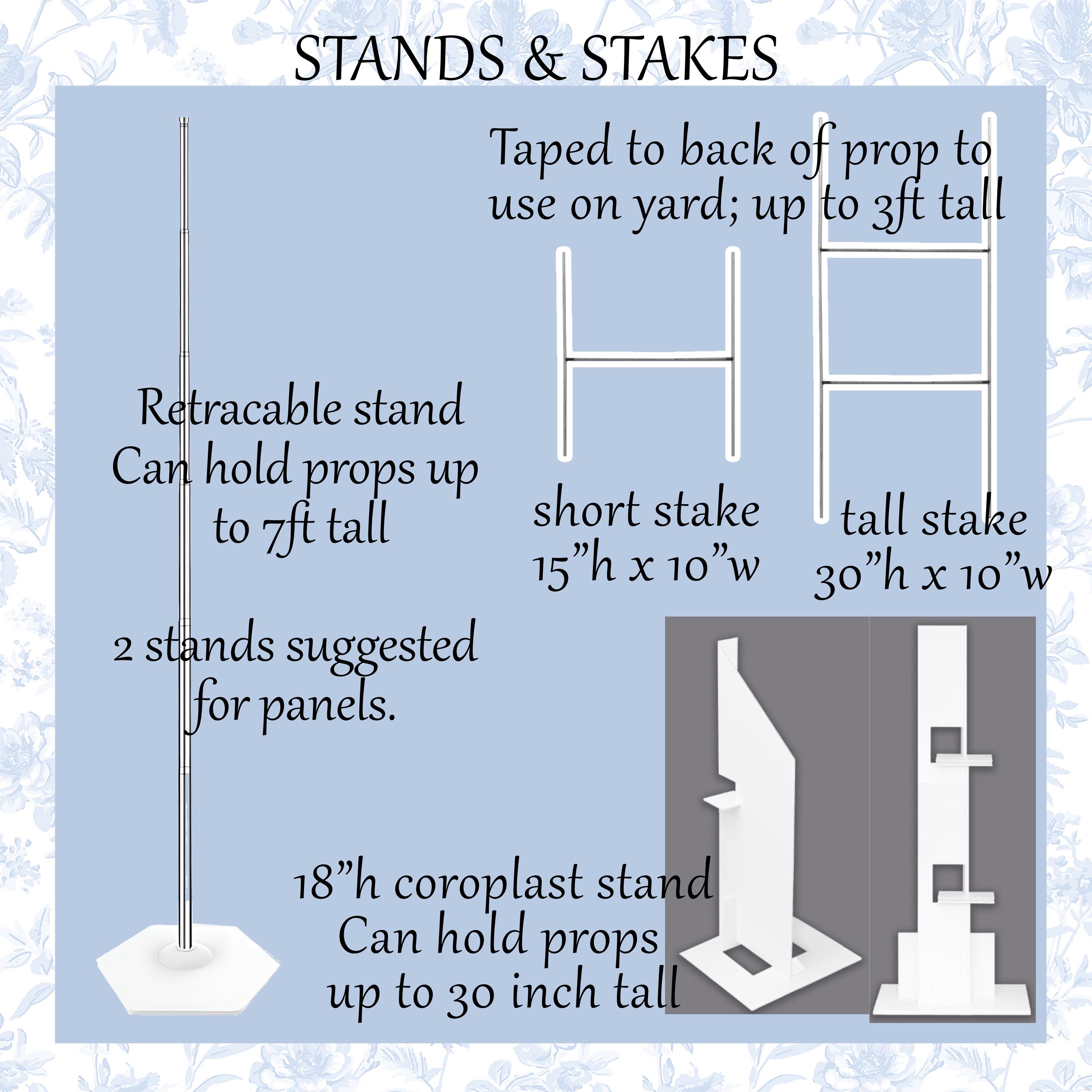 Stand Only Examples ADD ON to Order ONLY: Retractable Stands, Yard Stakes, Cardboard Stands ...