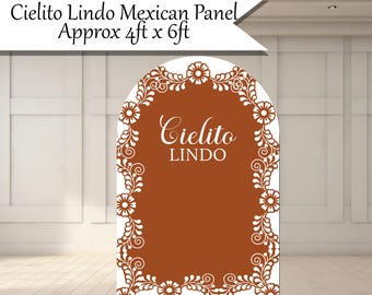 4'x6' CIELITO LINDO PAPEL Picado Backdrops set Coroplast plastic props cutouts party decor decorations for Birthdays parties Celebrations