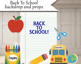 BACK TO SCHOOL backdrop Coroplast plastic panels props cutouts party decor decorations for school decorations, Birthdays, Celebrations