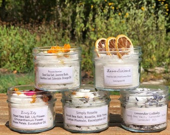 Dead Sea Salt Scrub, Bath Salts, Exfoliating Scrub, Body Scrub, Moisturizing scrubs for revived skin, Bath salts with essential oils