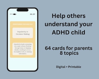 Tarjetas de comunicación para niños con TDAH: Ayuda a los niños a explicar la parálisis ante las tareas y la sensibilidad al rechazo.
