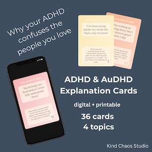 ADHD Relationships & Love Fixations Cards | Impulsivity, Hyperfixation, Object Permanence