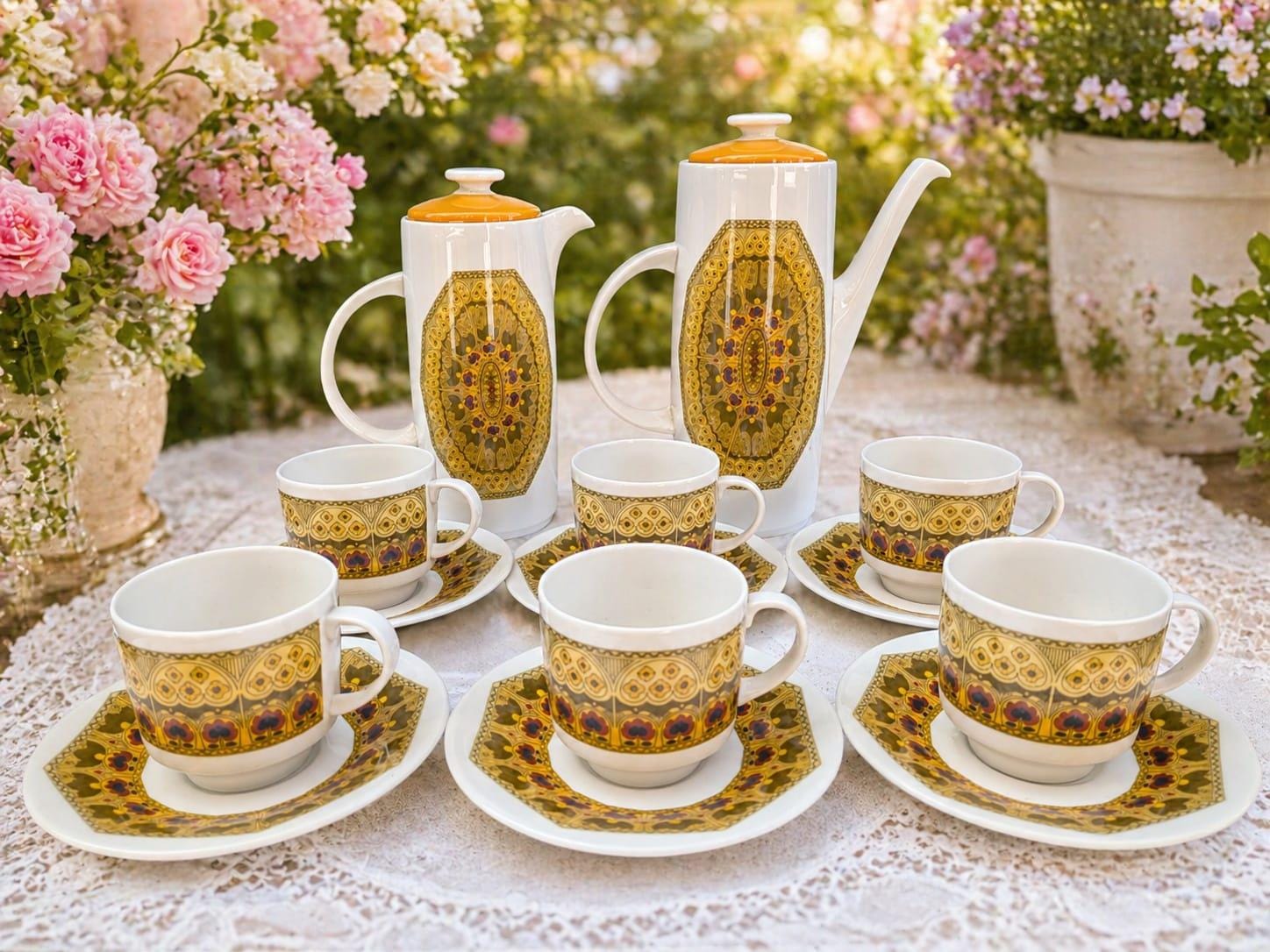 アンティーク　ロイヤルドルトン　コーヒーセット Royal doulton coffee set - Etsy 日本