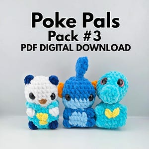 Poke Pals Pack #3 Crochet Pattern PDF Digital Download Amigurumi