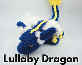 Lullaby the Dragon Crochet Pattern PDF – Fantasy Amigurumi Dragon Plush Digital Download