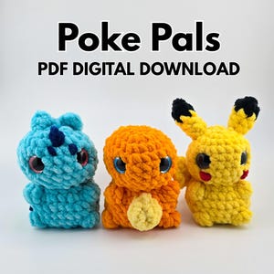 Poke Pals Häkelanleitung PDF Digitaler Download Amigurumi