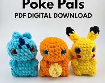 Poke Pals Crochet Pattern PDF Digital Download Amigurumi
