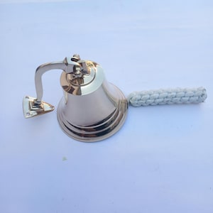 Personalized Brass Bell Engraved Wall Mounted Bell for Ship, Bar, School, Church, Reception, Outdoor Indoor Nautical Deco Father&#39;s day Gifts
