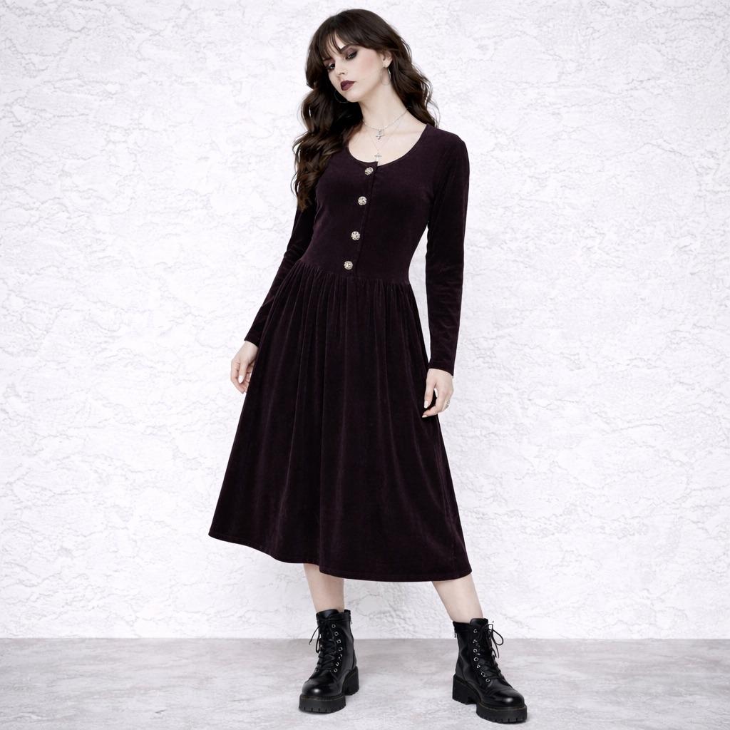 long grunge dress Satin Fitted Halter Neck Wedding Dress with Draped Hip – Think Bridal main image 0