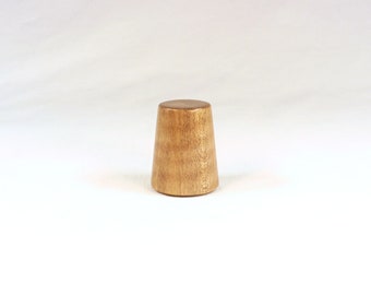 Wood Lamp Finial Curly Maple Taper Pattern 1, 1.5" Tall x 1.25" dia