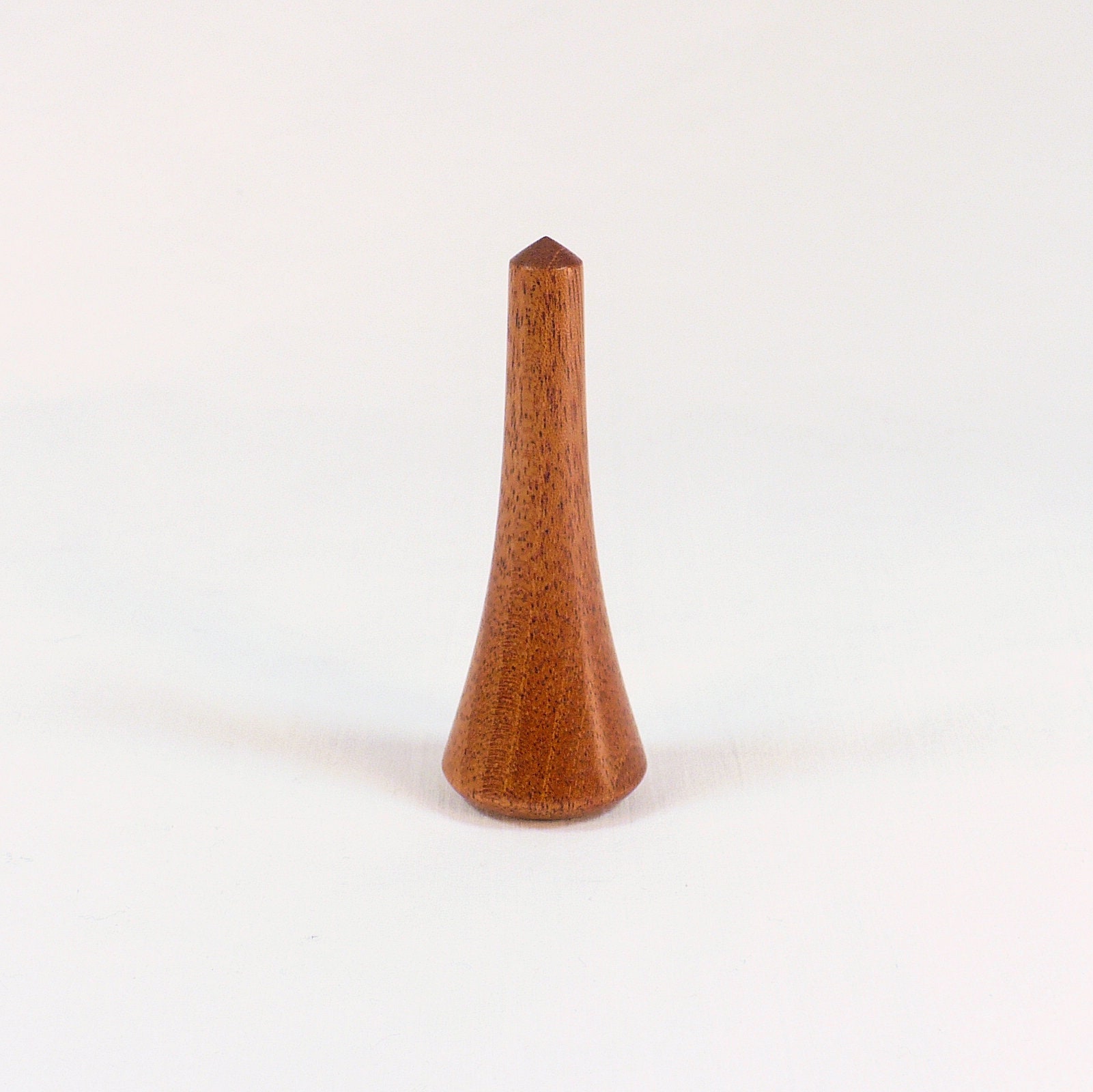 Wood Lamp Finial Mahogany Spires Pattern 3 3 Tall X Etsy