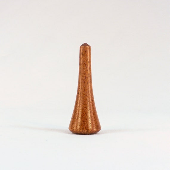 Wood Lamp Finial Mahogany Spires Pattern 3 3 Tall X Etsy