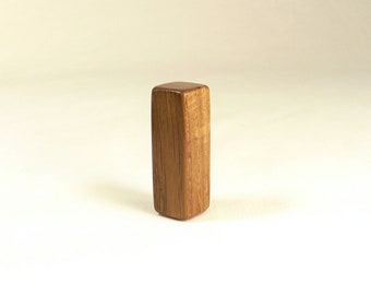 Wooden Lamp Finial White Oak Squares Pattern 1, 2.25" tall x .75" square