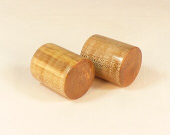 Spalted Maple Wood Small Drum Pattern 17 Mini Lamp Finial 