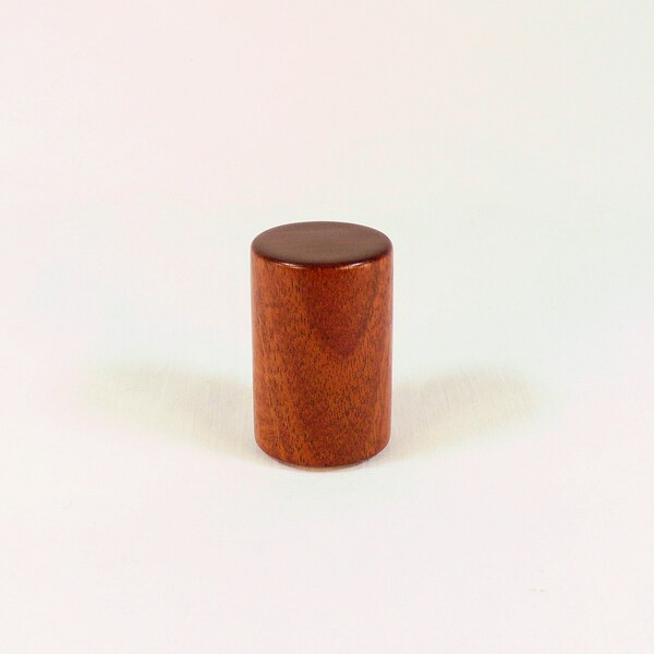 Wooden Lamp Finial Mahogany Drum 14, 2" Tall x 1.3 Diameter