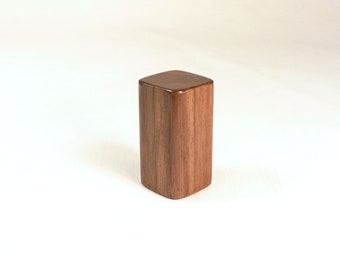 Wooden Lamp Finial Black Walnut Lamp Shade Finial Squares Pattern 2, 2.4" tall x 1.25" square