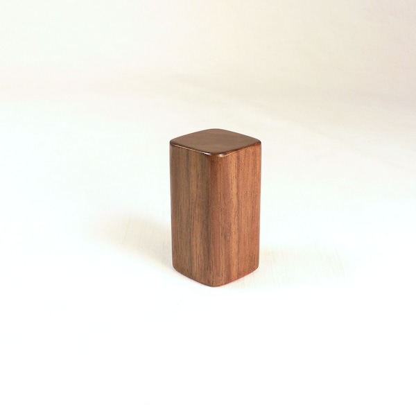 Wooden Lamp Finial Black Walnut Lamp Shade Finial Squares Pattern 2, 2.4" tall x 1.25" square