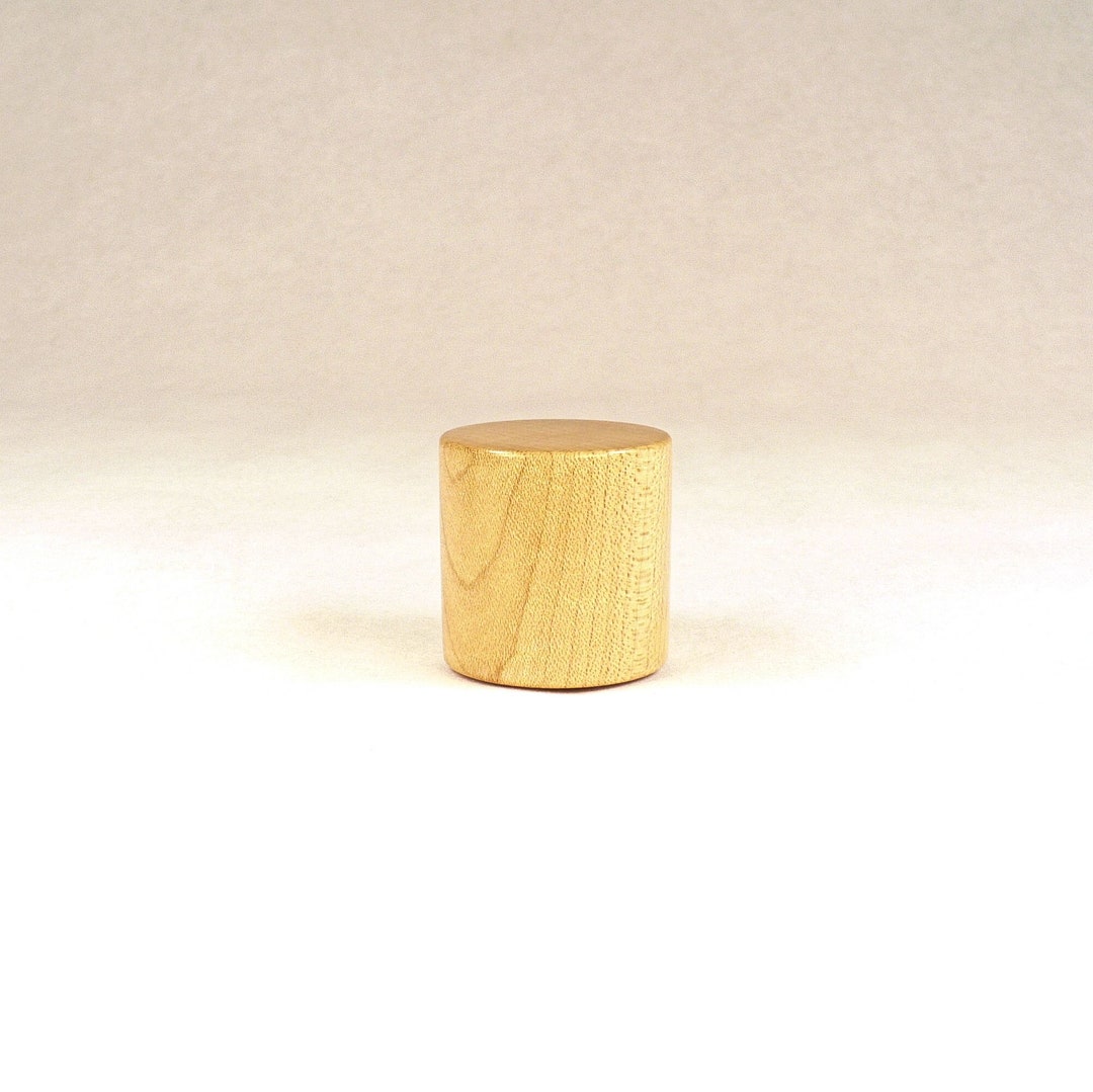 Lamp Shade Finial Maple Wood Lamp Finial Drum Pattern 9, 1.5 Tall X 1.5