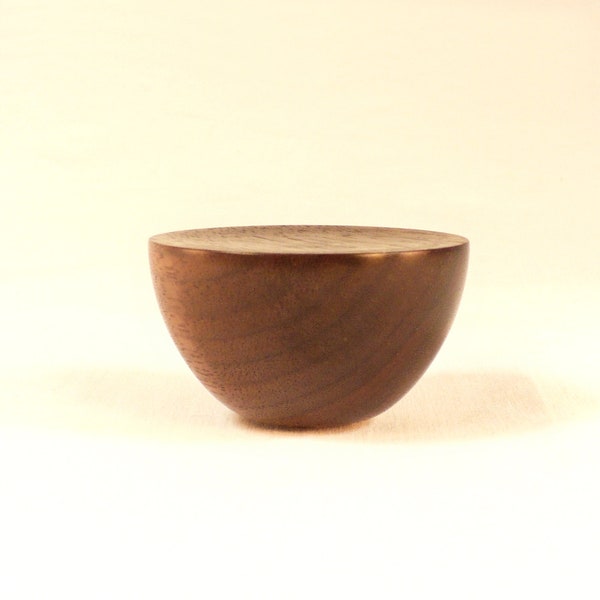 Lamp Shade Finial Black Walnut Cup Pattern 8, 1.25" Tall x 2.25" Diameter