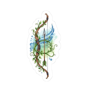 DnD Ranger Vinyl Sticker: Nature&#39;s Fury Bow & Arrow Decal