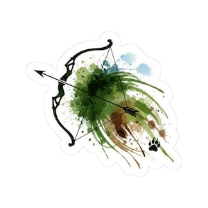 D&D Ranger Sticker: Watercolor Forest Arrow Decal - RPG Gift