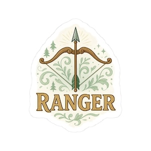 Dungeons & Dragons Ranger Decal - Arrow-dynamic Tracker Class Sticker