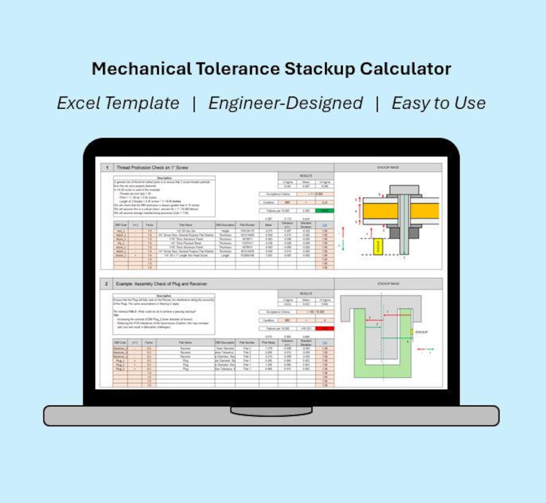 Mechanical Tolerance Stackup Calculator - Etsy