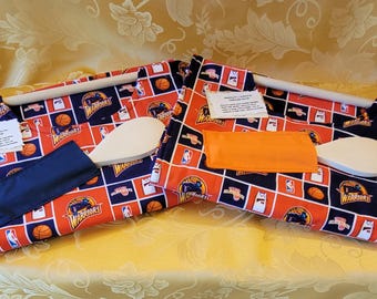 Casserole Carrier, GS Warriors NBA basketball print, size LARGE