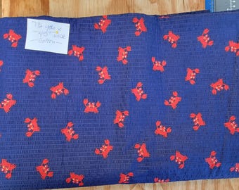 Fabric--lobster prints fabric cut in 1 yard pieces
