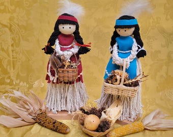 Autumn Mop Doll Table or Mantel Decoration