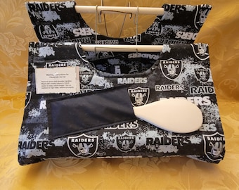 Casserole Carrier, Raiders splatter print, size LARGE