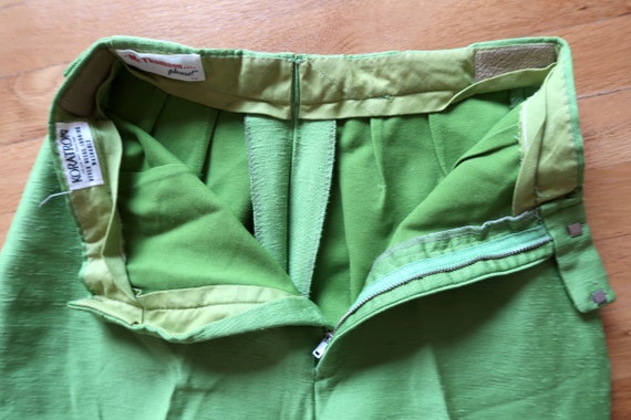 Sustainable Women/'s Clothing Avocado Green High Waist Knit Pants Vintage 90s Lounge Trousers