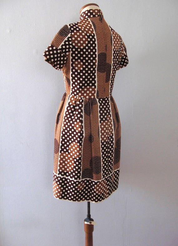 polka dot dress - vintage 60s Estelle Allardale b… - image 3