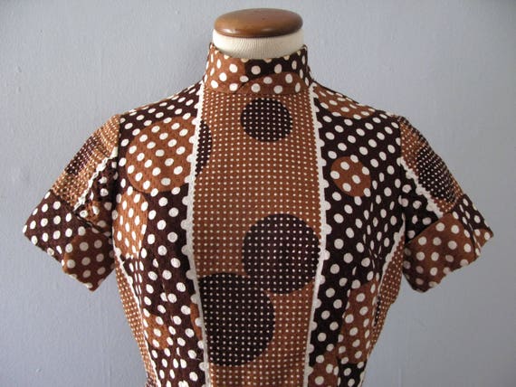 polka dot dress - vintage 60s Estelle Allardale b… - image 5