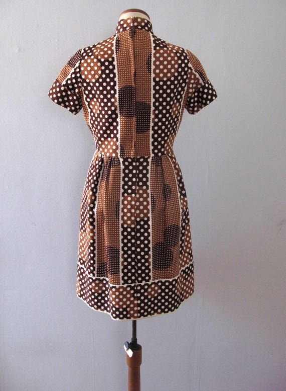 polka dot dress - vintage 60s Estelle Allardale b… - image 4